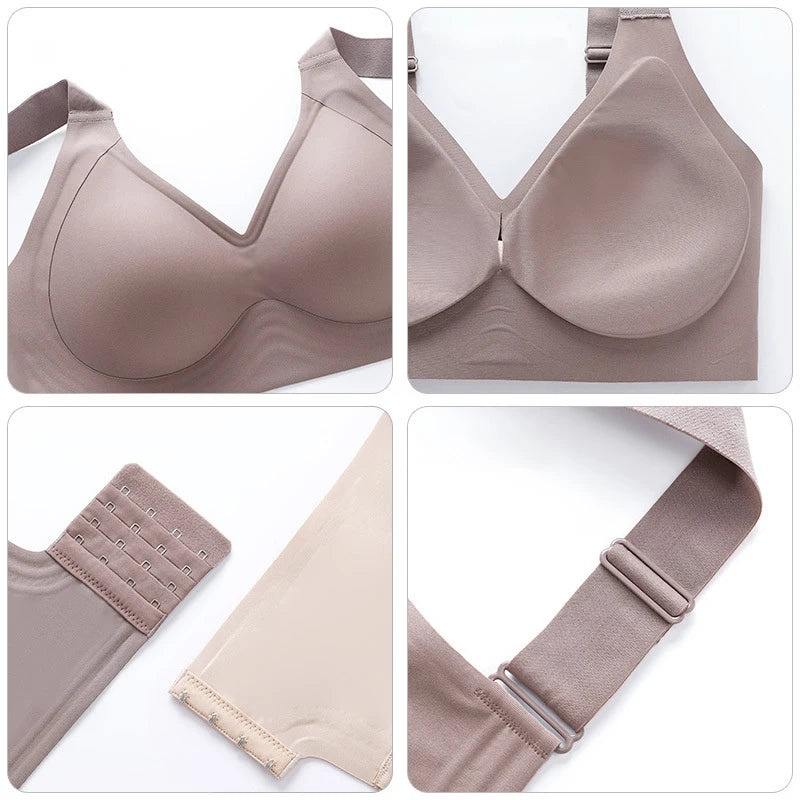 Push Up Wireless Bra - Seamless Thin Cup Plus Size Bralette (M-6XL)