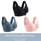 3Pcs Plus Size Seamless Wireless Sport Bras